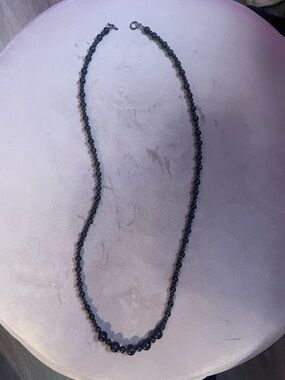 Handmade Onyx beaded necklace